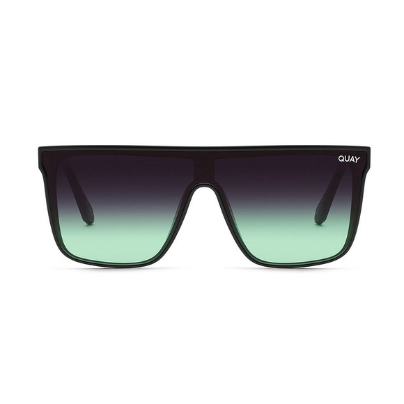 QUAY Unisex Nightfall 49mm Black/Black Fade Mint Square Sunglasses NEW - Picture 1 of 14